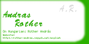andras rother business card